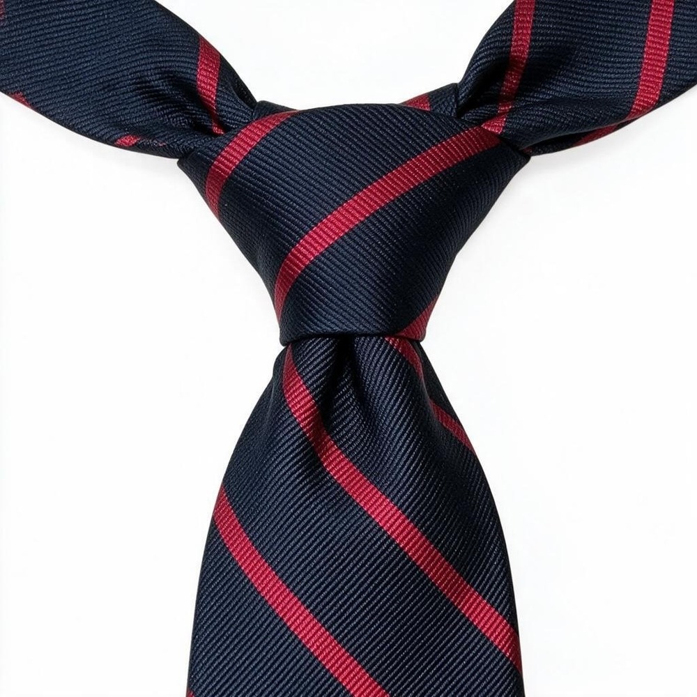 Polo Ralph Lauren Repp Stripe Silk Necktie Mens Navy Red Italy